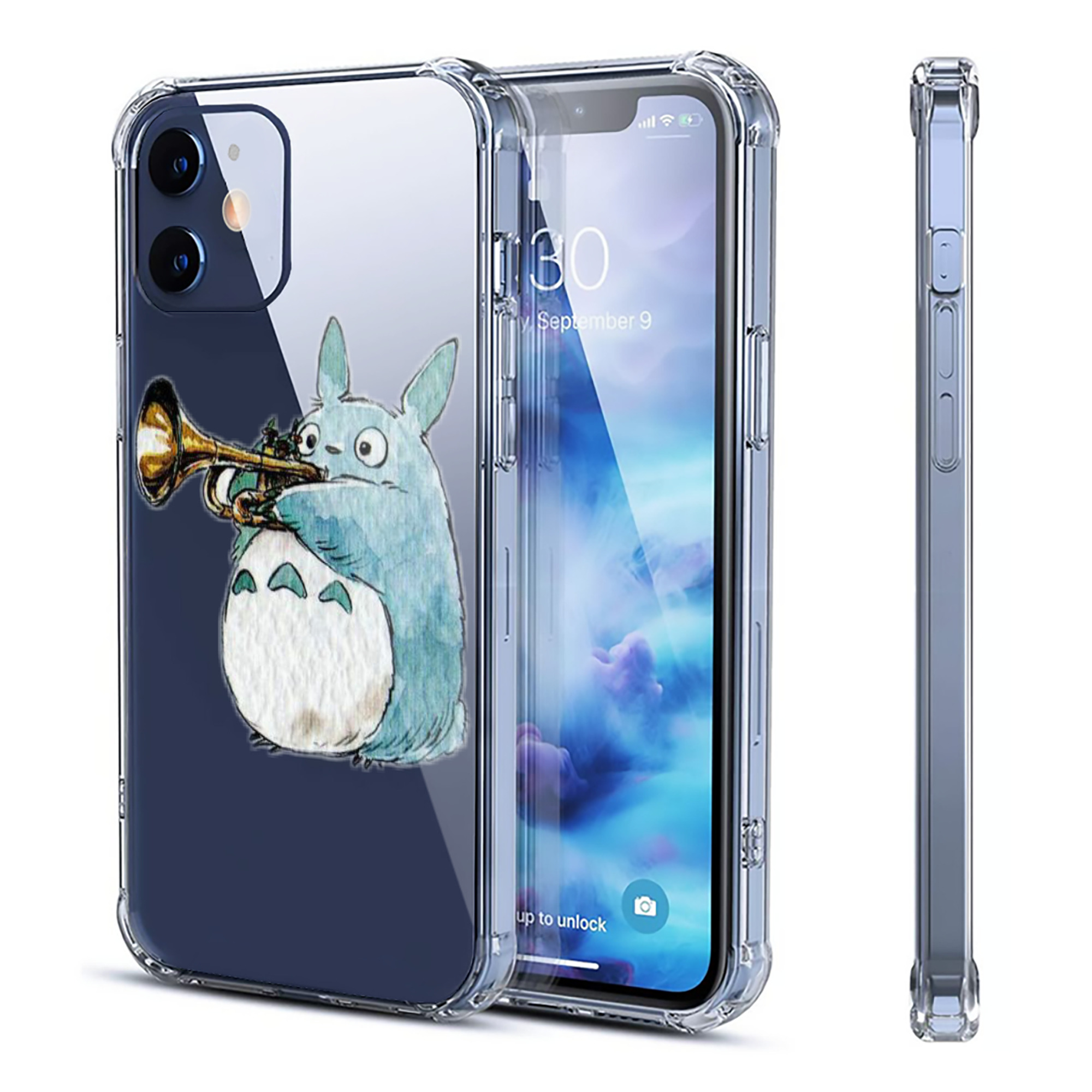 （画像用） となりのトトロ 草壁メイ 草壁サツキ My Neighbor Totoro Satsuki Kusakabe Mei Kusakabe 【iPhone 12シリーズ対応】透明スマホケース（クリアソフトケース）